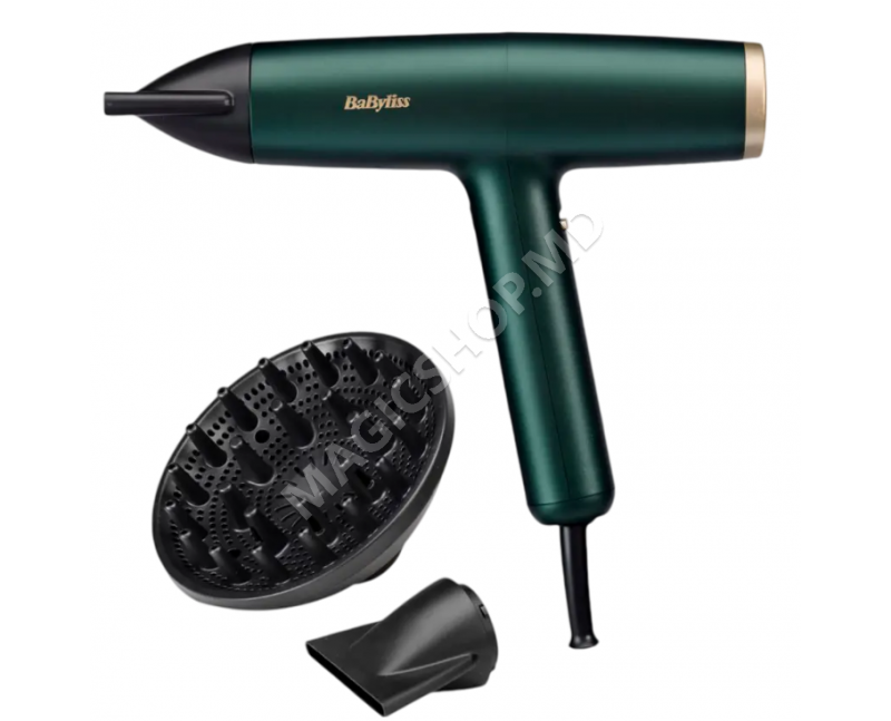 Uscător de păr BaByliss D6555DE, 1700W, Verde